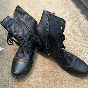 Steve Madden black combat boots